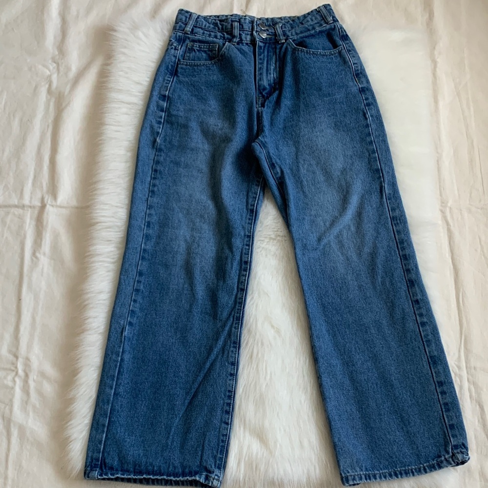 Stylish Blue Wide Leg Jeans